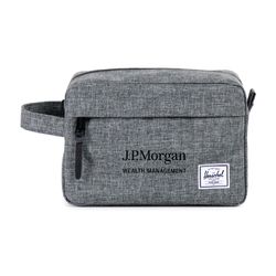Image of Herschel Chapter Travel Kit (JPMWM logo) - Raven Crosshatch