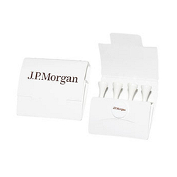 Image of Matchbook Golf Tee Pack (JPM logo) - Set of 12
