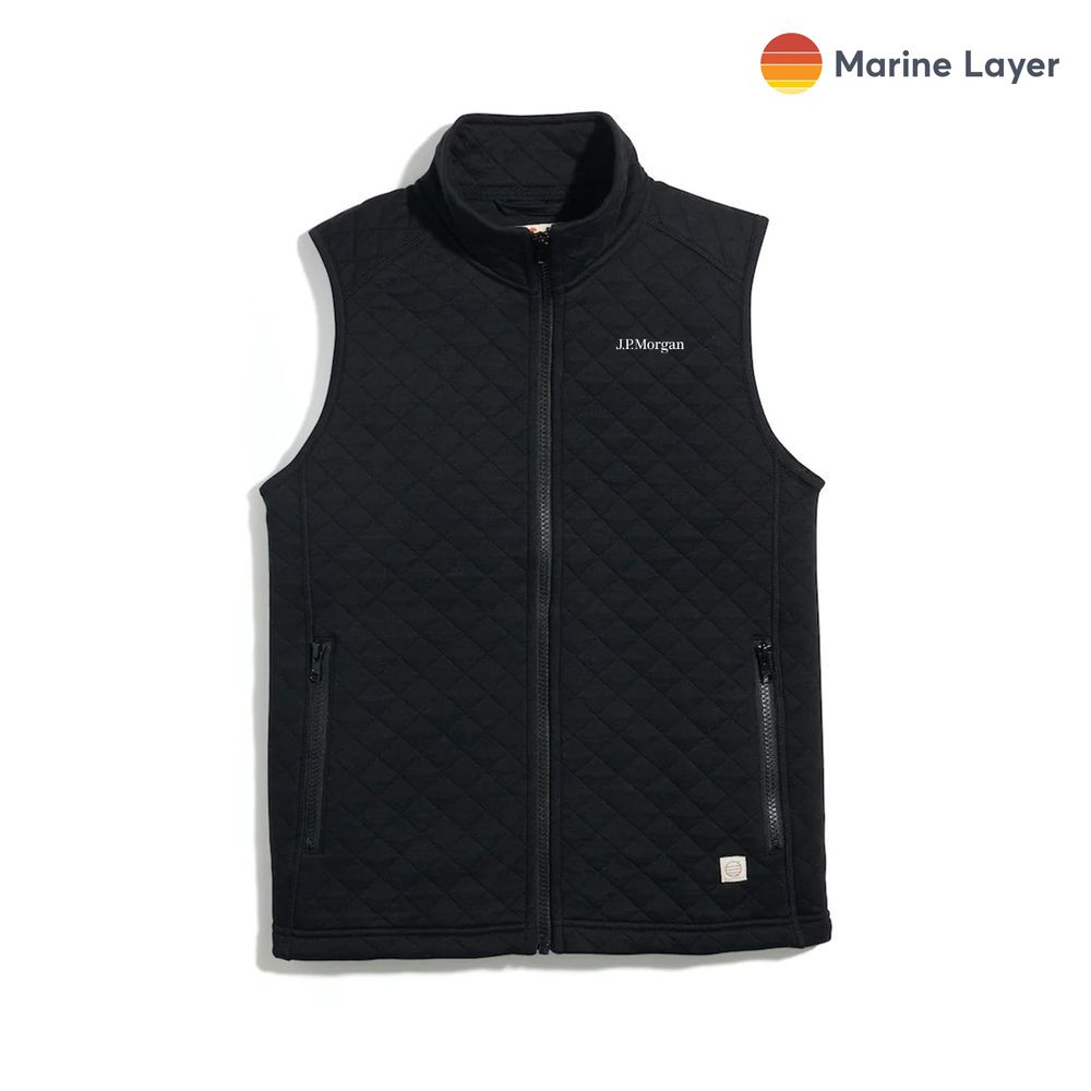 Marine Layer Corbet Full Zip Vest - Women's Black  primary image