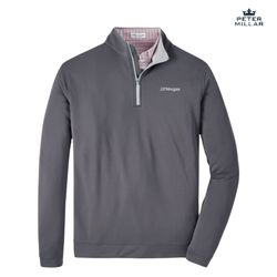 Image of Peter Millar Perth Performance Quarter Zip - Men's Iron Gray