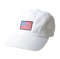 Image of American Flag Cap (JPM logo) - White