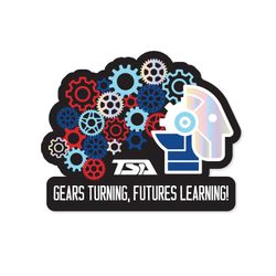 Image of Gears Turning, Futures Learning Holographic Decal