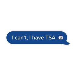Image of I can’t, I have TSA Decal