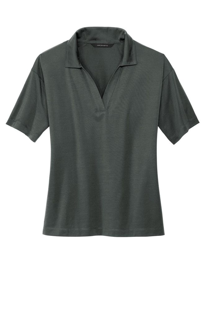 MERCER+METTLE Women's Stretch Jersey Polo MM1015 primary image