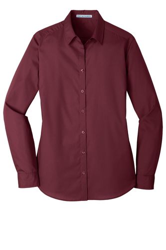 Port Authority Ladies Long Sleeve Carefree Poplin Shirt. LW100 image thumbnail