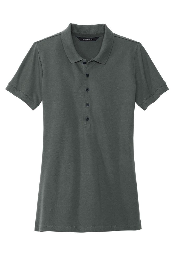 MERCER+METTLE Women's Stretch Heavyweight Pique Polo MM1001 primary image