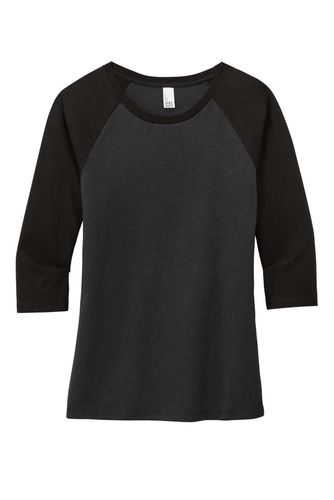 District Women's Perfect Tri 3/4-Sleeve Raglan. DM136L image thumbnail