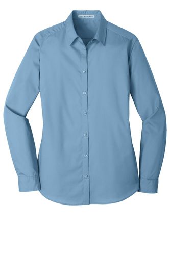 Port Authority Ladies Long Sleeve Carefree Poplin Shirt. LW100 image thumbnail