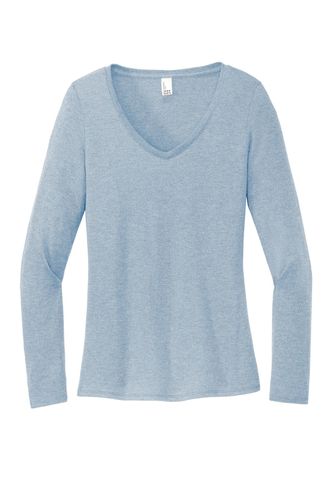 District Women's Perfect Tri Long Sleeve V-Neck Tee DT135 image thumbnail