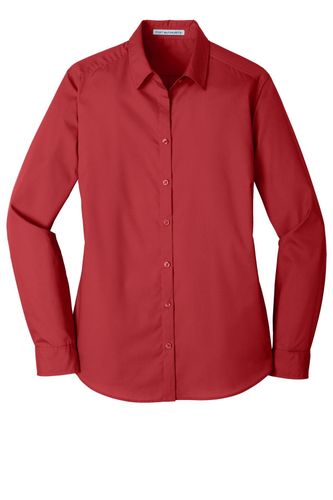 Port Authority Ladies Long Sleeve Carefree Poplin Shirt. LW100 image thumbnail