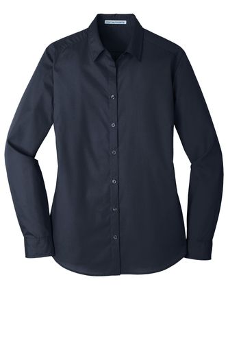 Port Authority Ladies Long Sleeve Carefree Poplin Shirt. LW100 image thumbnail