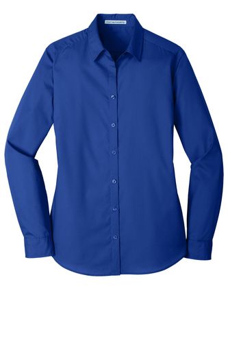 Port Authority Ladies Long Sleeve Carefree Poplin Shirt. LW100 image thumbnail