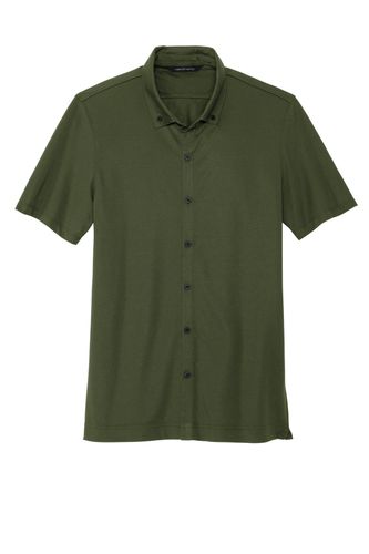 Mercer+Mettle Stretch Pique Full-Button Polo MM1006 image thumbnail