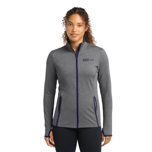 CCI - Sport-Tek Women's Sport-Wick Stretch Contrast Full-Zip Jacket image thumbnail