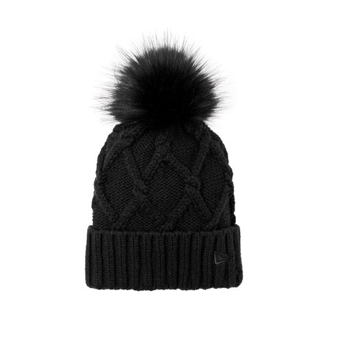 Faux Fur Pom Beanie image thumbnail