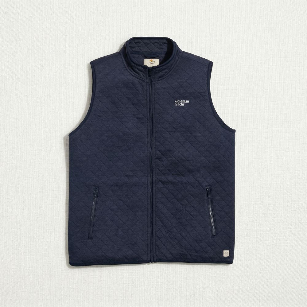 Marine Layer Corbet Full Zip Vest – Men's Navy primary image