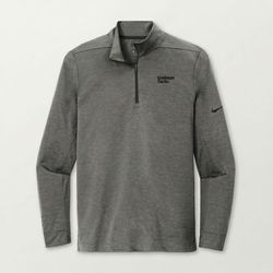 Image of Nike Dry 1/2-Zip Cover-Up - Men's Black Heather
