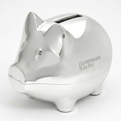 Image of Silver Plated Piggy Bank