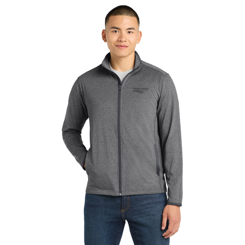 GREEN WAVE - Sport-Tek Sport-Wick Stretch Contrast Full-Zip Jacket image thumbnail