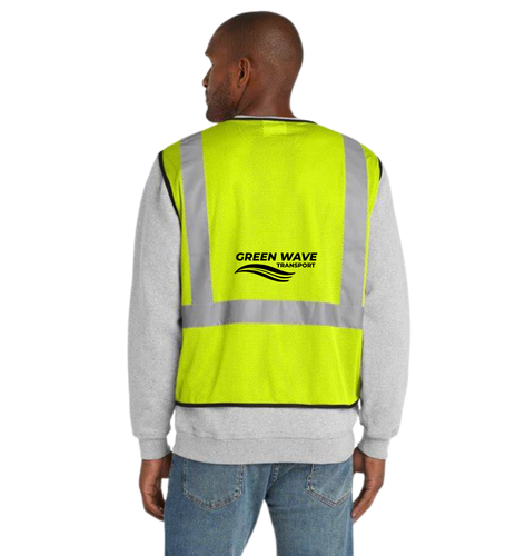 GREEN WAVE - CornerStone Mesh One-Pocket Safety Vest image thumbnail