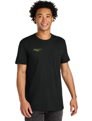 Image of GREEN WAVE - Next Level Apparel Cotton Pocket T-Shirt