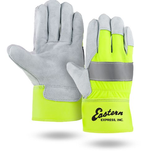 Hi-Viz Suede Cowhide Leather Palm Gloves image thumbnail Hi-Viz Suede Cowhide Leather Palm Gloves image thumbnail