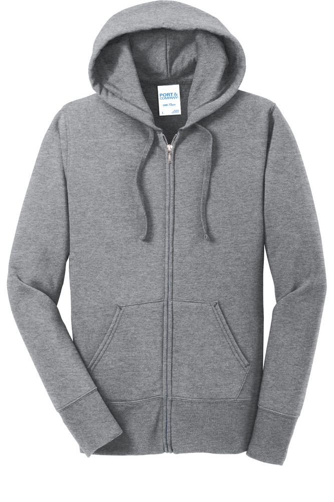 Port & Co Women's Core Fleece Full-Zip Hooded Sweatshirt. LPC78ZH primary image