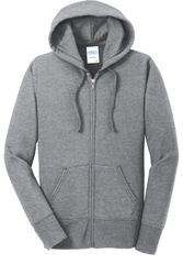 Image of Port & Co Women's Core Fleece Full-Zip Hooded Sweatshirt. LPC78ZH