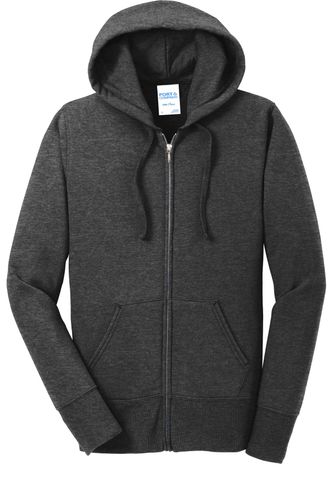 Port & Co Women's Core Fleece Full-Zip Hooded Sweatshirt. LPC78ZH image thumbnail Port & Co Women's Core Fleece Full-Zip Hooded Sweatshirt. LPC78ZH image thumbnail