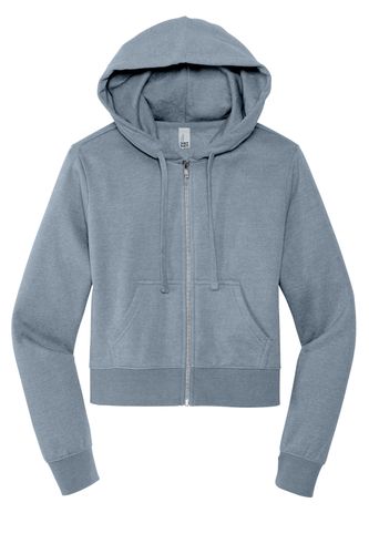 District Women's V.I.T. Fleece Full-Zip Hoodie DT6103 image thumbnail