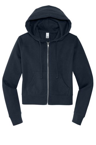 District Women's V.I.T. Fleece Full-Zip Hoodie DT6103 image thumbnail