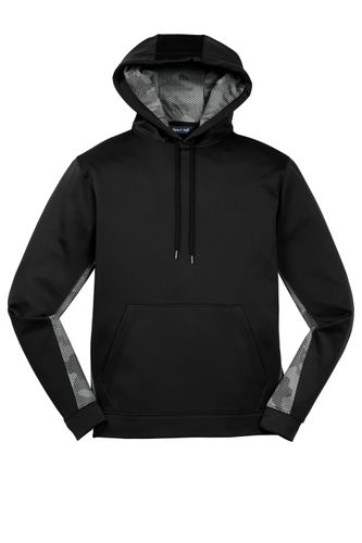 Sport-Tek Sport-Wick CamoHex Fleece Colorblock Hooded Pullover. ST239 image thumbnail