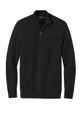 Image of Brooks Brothers Washable Merino Birdseye 1/4-Zip Sweater BB18412