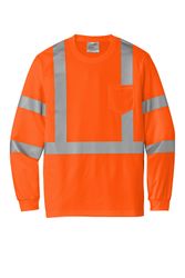 Image of CornerStone ANSI 107 Class 3 Mesh Long Sleeve Tee. CS203