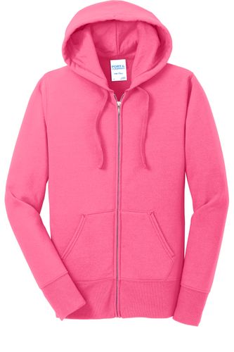 Port & Co Women's Core Fleece Full-Zip Hooded Sweatshirt. LPC78ZH image thumbnail Port & Co Women's Core Fleece Full-Zip Hooded Sweatshirt. LPC78ZH image thumbnail
