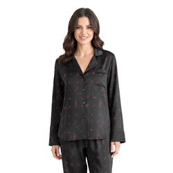 Image of Silk Pajama with Matching Sleep Mask