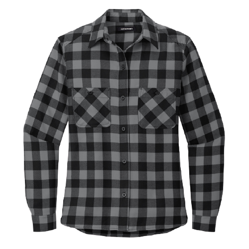 Camp Widjiwagan Ladies Plaid Flannel Shirt image thumbnail
