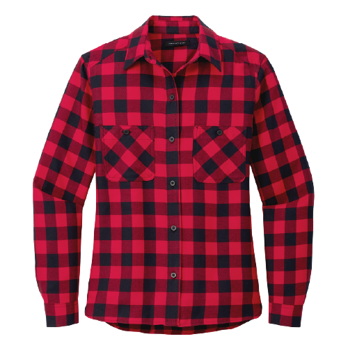 Camp Widjiwagan Ladies Plaid Flannel Shirt image thumbnail