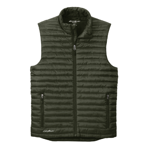 Day Camp Christmas Tree Eddie Bauer Mens Packable Quilted Vest image thumbnail