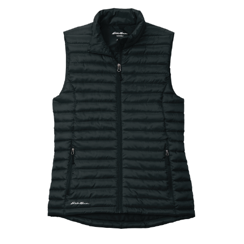 Day Camp Christmas Tree Eddie Bauer Ladies Packable Quilted Vest image thumbnail