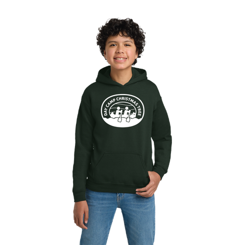 Day Camp Christmas Tree Youth Pullover Hooded Sweatshirt image thumbnail