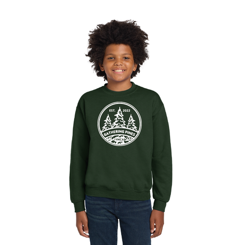 Day Camp Gathering Pines Youth Crewneck Sweatshirt image thumbnail