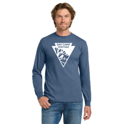 Image of Day Camp Heritage Adult Long Sleeve Cotton T-Shirt
