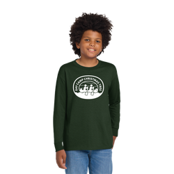 Image of Day Camp Christmas Tree Youth Long Sleeve Cotton T-Shirt