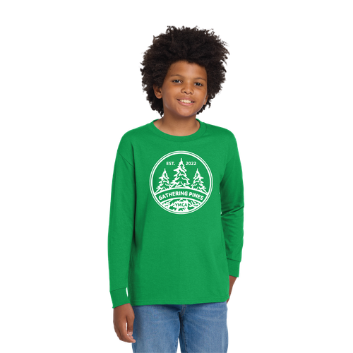 Day Camp Gathering Pines Youth Long Sleeve Cotton T-Shirt image thumbnail