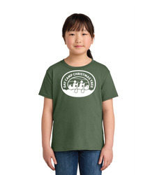Image of Day Camp Christmas Tree Youth Short Sleeve Softstyle T-Shirt