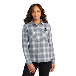 Image of Day Camp Streefland Ladies Plaid Flannel Shirt