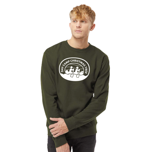 Day Camp Christmas Tree Adult Crewneck Sweatshirt image thumbnail