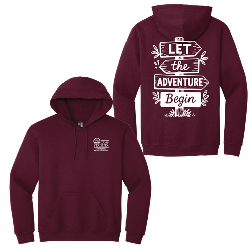 Adult Lets the Adventure Begin Pullover Hooded Sweatshirt image thumbnail