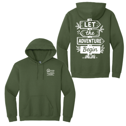 Adult Lets the Adventure Begin Pullover Hooded Sweatshirt image thumbnail